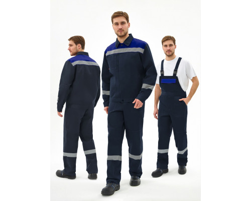 Костюм Липецк-2 СОП CH (тк.Смесовая,280) п/к, т.синий/васильковый